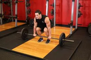 Conventional deadlift, start position