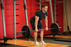 Barbell row, start position
